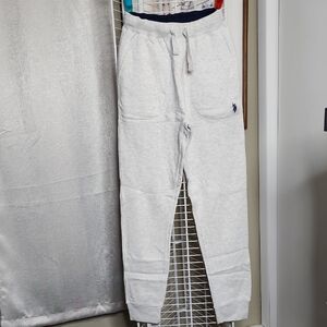 U.S. Polo Kids Light Gray Sweatpants Boys Size Large 10-12